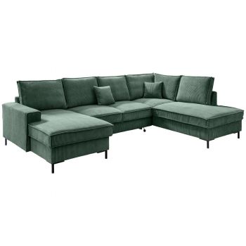 CANAPEA MODULARĂ textil verde închis CANAPEA MODULARĂ textil verde închis