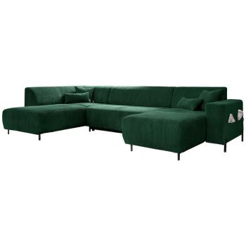 CANAPEA MODULARĂ textil verde închis CANAPEA MODULARĂ textil verde închis