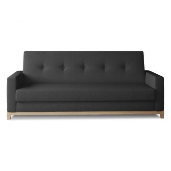 Canapea neagră extensibilă/cu spațiu de depozitare 216 cm Selene – ELTAP ieftina