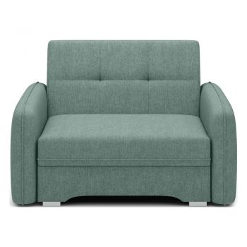 Canapea verde extensibilă/cu spațiu de depozitare cu tapițerie din chenille 102 cm Laine – ELTAP