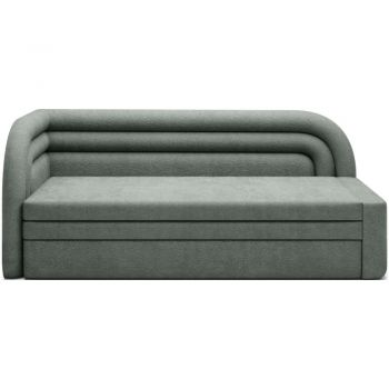 Canapea verde extensibilă/cu spațiu de depozitare cu tapițerie din chenille cu colț pe partea stângă 223 cm Fabillo – ELTAP