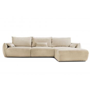 Colțar Extensibil OSAKA, cu 2 lăzi depozitare, șezlong interschimbabil, 338x190x87 cm