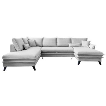 Colțar Extensibil, textil, gri deschis