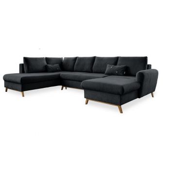 Colțar Extensibil, textil, gri închis