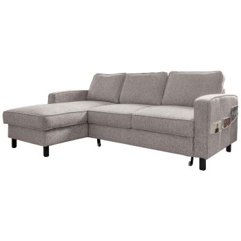 COLȚAR textil gri-alb