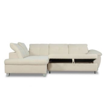 Coltar Extensibil Cu Otoman Mare 5 Locuri, Tetiere Reglabile, 300 Cm
