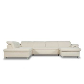 Coltar U Extensibil Sevilia Lux 6 Locuri, Tetiere Reglabile, 355 Cm