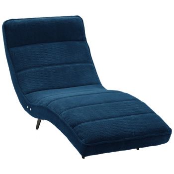Fotoliu Șezlong De Relaxare in textil albastru regal