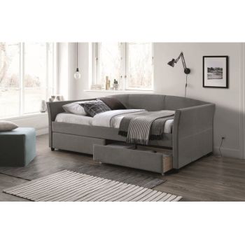 Pat tapitat Lanta gri Tap.54 90x200 cm Pat tapitat Lanta gri Tap.54 90x200 cm