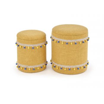 Set tabureti tapitati Grado Galben