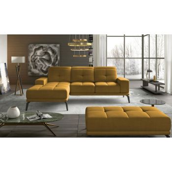 Coltar cu tetiere reglabile Torrense pe stanga + taburet Riviera 41 Coltar cu tetiere reglabile Torrense pe stanga + taburet Riviera 41