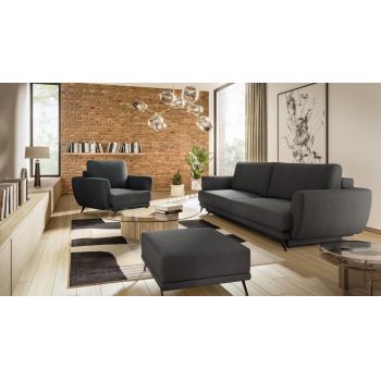 Set canapea extensibila Megis + fotoliu + taburet Flores 10 Set canapea extensibila Megis + fotoliu + taburet Flores 10