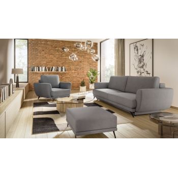 Set canapea extensibila Megis + fotoliu + taburet Flores 4 Set canapea extensibila Megis + fotoliu + taburet Flores 4