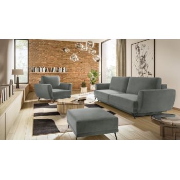 Set canapea extensibila Megis + fotoliu + taburet Loco 4 Set canapea extensibila Megis + fotoliu + taburet Loco 4