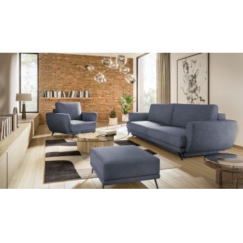 Set canapea extensibila Megis + fotoliu + taburet Poco 40 Set canapea extensibila Megis + fotoliu + taburet Poco 40