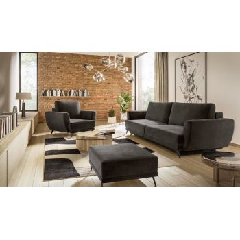 Set canapea extensibila Megis + fotoliu + taburet Velvetmat 10 Set canapea extensibila Megis + fotoliu + taburet Velvetmat 10