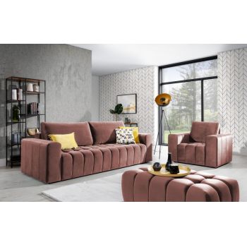 Set canapea extensibila Lazaro + fotoliu + taburet Nube 24 Set canapea extensibila Lazaro + fotoliu + taburet Nube 24