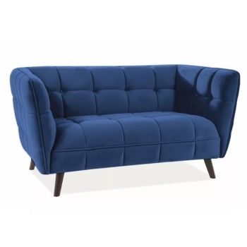 Canapea Castello 2 velvet bleumarin/wenge Blu86 Canapea Castello 2 velvet bleumarin/wenge Blu86