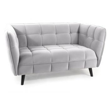 Canapea Castello 2 velvet gri deschis/wenge Blu03 Canapea Castello 2 velvet gri deschis/wenge Blu03