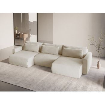 Canapea extensibila panoramica Belfast 4 locuri catifea L340 cm Canapea extensibila panoramica Belfast 4 locuri catifea L340 cm