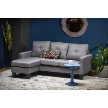 Canapea Gerson cu taburet gri