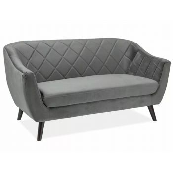 Canapea Molly 2 velvet gri/wenge Blu14 Canapea Molly 2 velvet gri/wenge Blu14