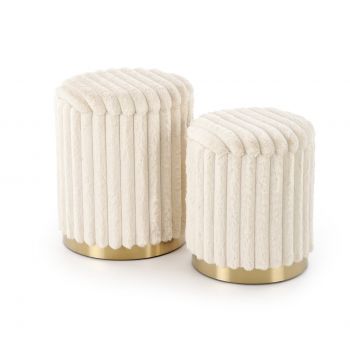 Set 2 tabureti Fido crem/auriu Set 2 tabureti Fido crem/auriu