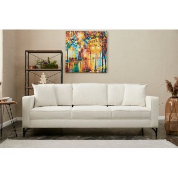 Canapea 3 locuri Berlin Crem 220x83x91 cm Canapea 3 locuri Berlin Crem 220x83x91 cm