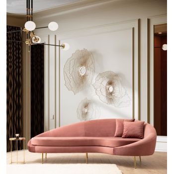 Canapea 3 locuri Eses Roz 255x120x85 cm la reducere Canapea 3 locuri Eses Roz 255x120x85 cm la reducere
