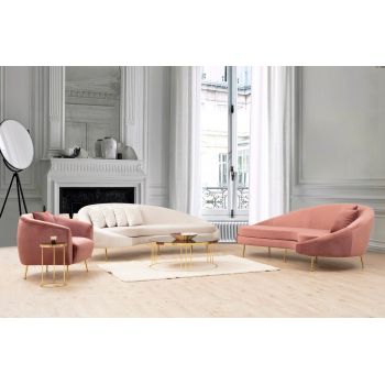 Canapea 3 locuri Eses Roz 255x120x85 cm la reducere Canapea 3 locuri Eses Roz 255x120x85 cm la reducere