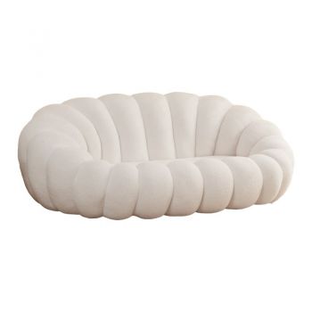 Canapea 3 locuri Margaritine bouclé alb 180x100x67 cm Canapea 3 locuri Margaritine bouclé alb 180x100x67 cm