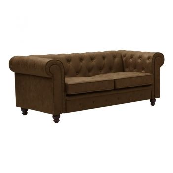Canapea cu 2 locuri Chesterfield Maro 160x84x67 cm Canapea cu 2 locuri Chesterfield Maro 160x84x67 cm