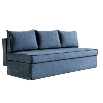 Canapea Extensibila New Modulo, 3 Locuri, Lada Depozitare, Albastru Metalic, 194 Cm