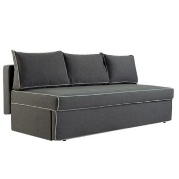 Canapea Extensibila New Modulo, 3 Locuri, Lada Depozitare, Gri, 194 Cm