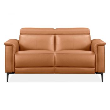 Canapea maro cu tapițerie din imitație de piele 160 cm Lund – Støraa