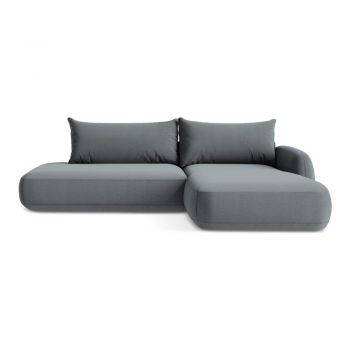 Colțar albastru prăfuit extensibil (cu colț pe partea dreaptă/cu șezlong) Hale – Makamii