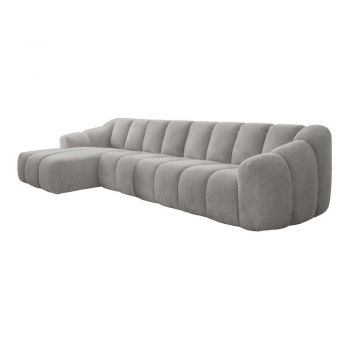 Colțar gri deschis (cu colț pe partea stângă/cu șezlong) Shell – Miuform