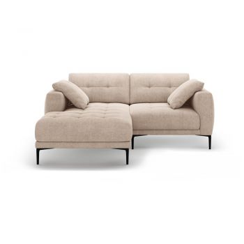 Colțar maro deschis (cu colț pe partea stângă/cu șezlong) Bemy – Micadoni