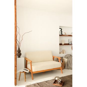 Canapea 2 locuri, Atelier del Sofa, 383EVN1264, Lemn, Alb