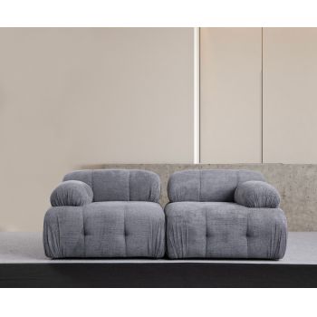 Canapea 2 locuri, Atelier del Sofa, 560ARE1556, Lemn de fag / PAL, Gri
