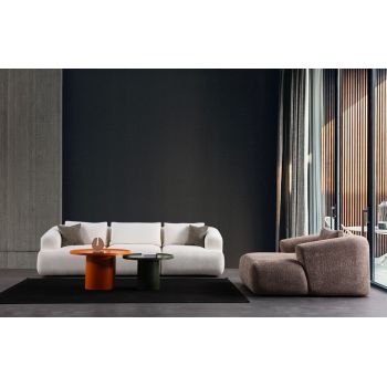 Canapea 2 locuri, Atelier del Sofa, 560ARE5246, Cadru: LEMN/PAL, Alb