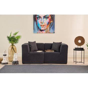 Canapea 2 locuri, Atelier del Sofa, 825BLC5407, Tesatura Chenille, Antracit