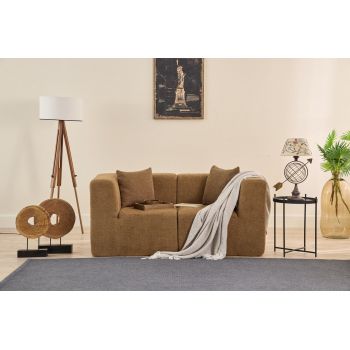 Canapea 2 locuri, Atelier del Sofa, 825BLC5409, Tesatura Chenille, Maro