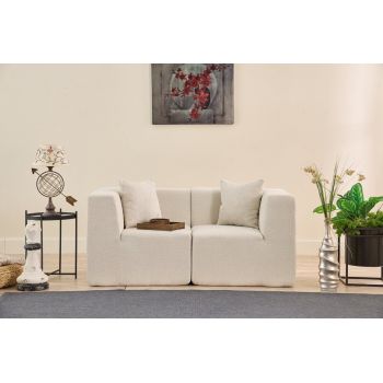 Canapea 2 locuri, Atelier del Sofa, 825BLC5411, Tesatura Chenille, Crem