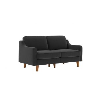 Canapea 2 locuri, Atelier del Sofa, 918CMF1143, Otel, Gri noapte / Nuc