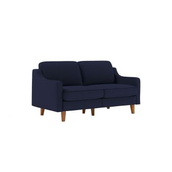 Canapea 2 locuri, Atelier del Sofa, 918CMF1148, Otel, Albastru noapte / Nuc