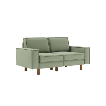 Canapea 2 locuri, Atelier del Sofa, 918CMF1219, Otel, Verde marin / Nuc