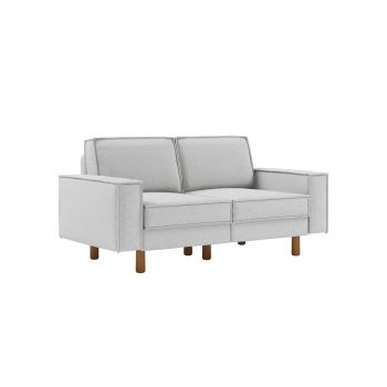 Canapea 2 locuri, Atelier del Sofa, 918CMF1224, Otel, Pietriș / Nuc