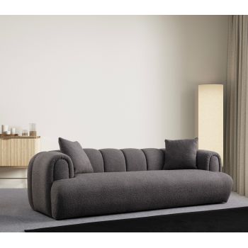 Canapea 3 locuri, Atelier del Sofa, 560ARE1545, Lemn de fag / PAL, Antracit