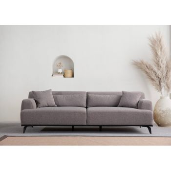 Canapea 3 locuri, Atelier del Sofa, 560ARE1546, Lemn de fag / PAL, Maro / Gri
